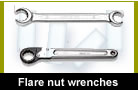 Flare nut open ring wrenches 